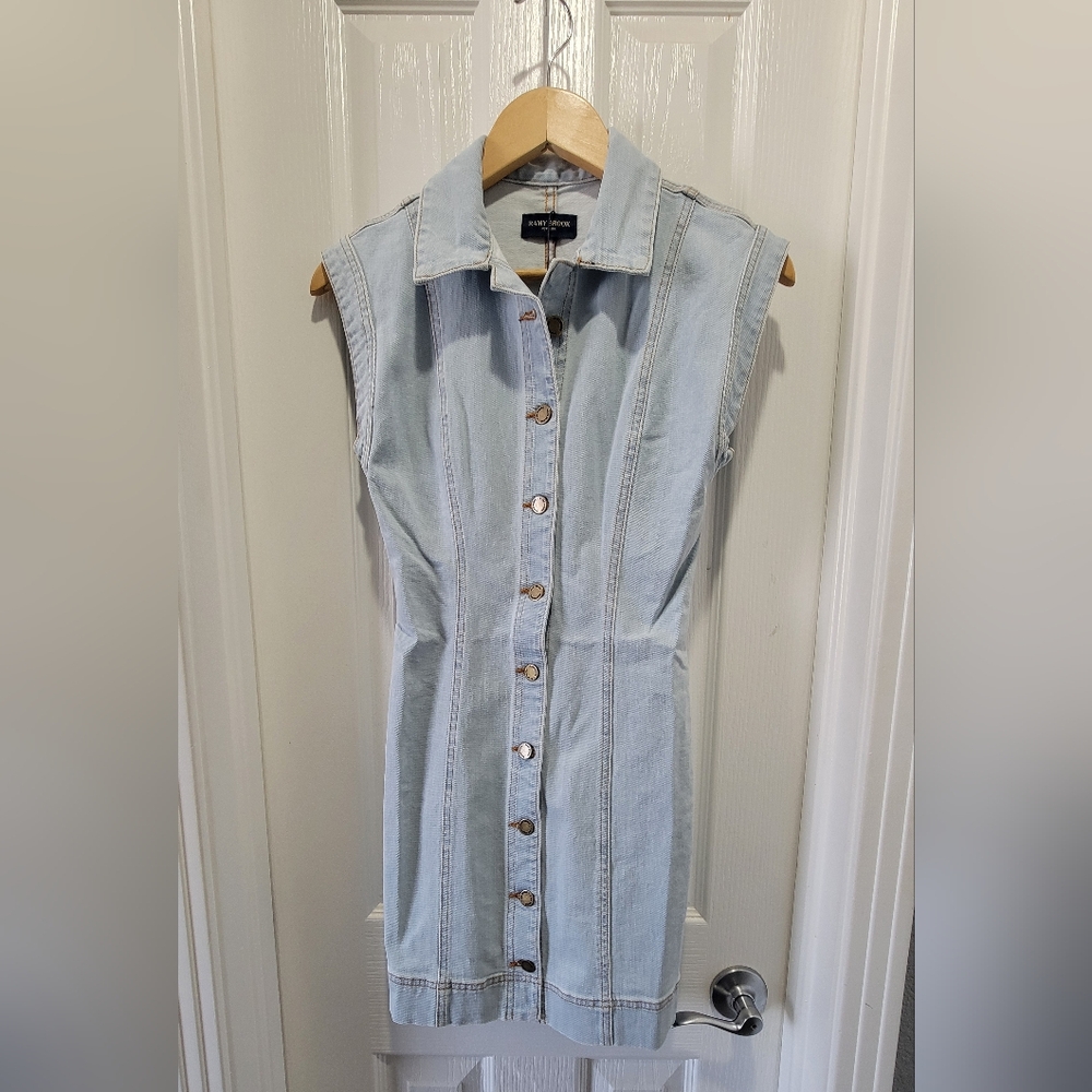 Ramy Brook Light Blue Denim Dress